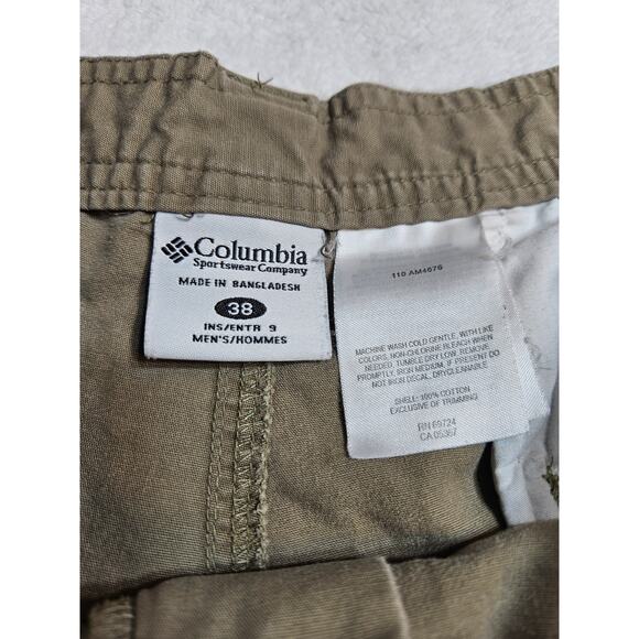 Columbia Sportswear Cargo Shorts Men's Size 38 Color Beige Outdoor Lightweight - Picture 3 of 12